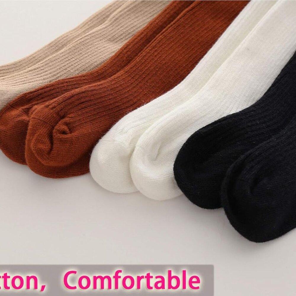 Baby Girls Tights Toddler Cable Knit Leggings Thick Cotton Infant Stockings Pant - Picture 2 of 8